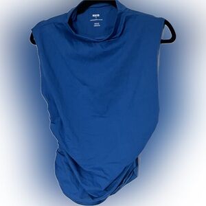 NWT Maeve by Anthropologie Blue Sleeveless Cowl-Neck Ruched-Side | Medium